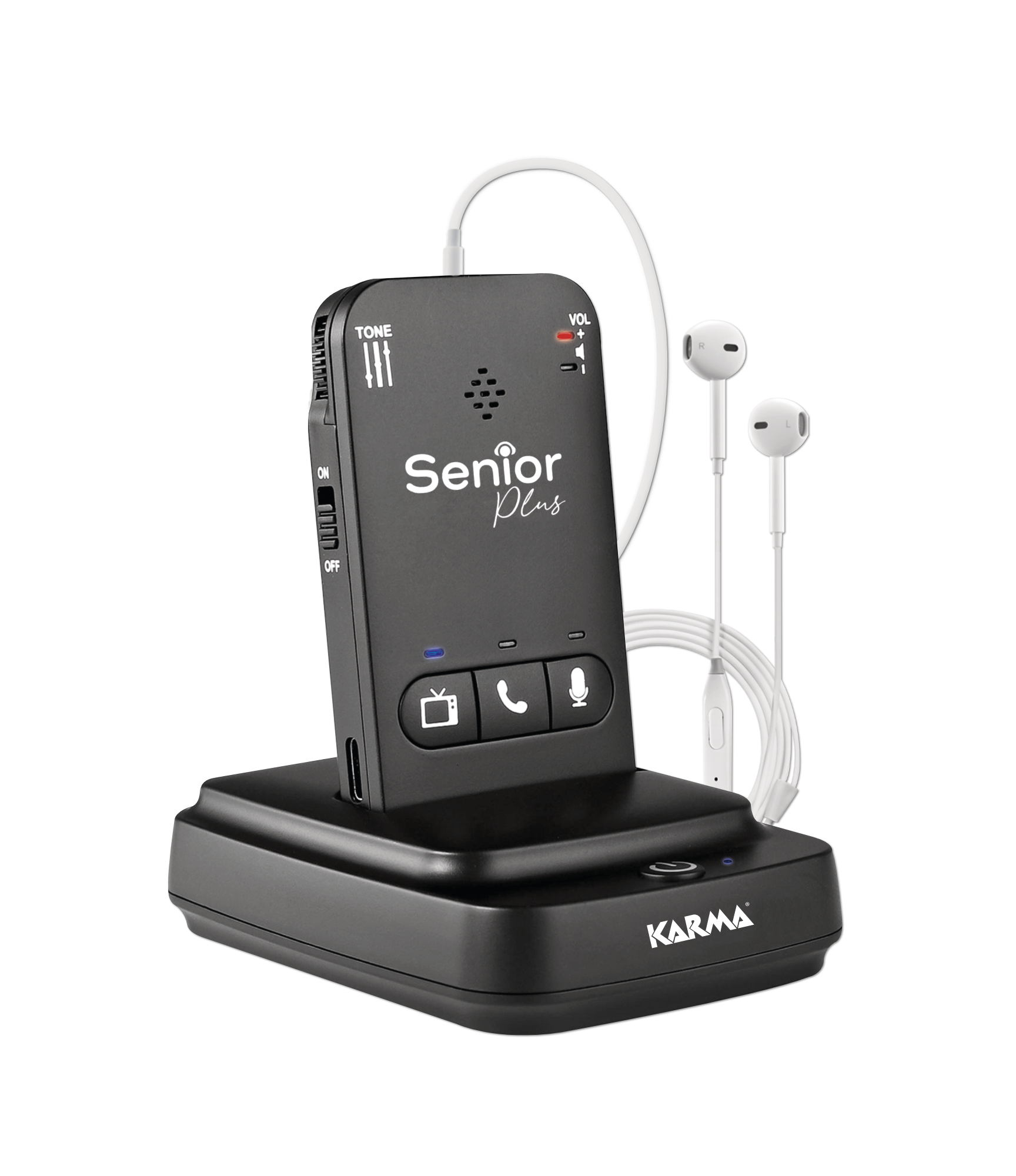 Karma SENIOR PLUS - Cuffia TV con risponditore telefonico