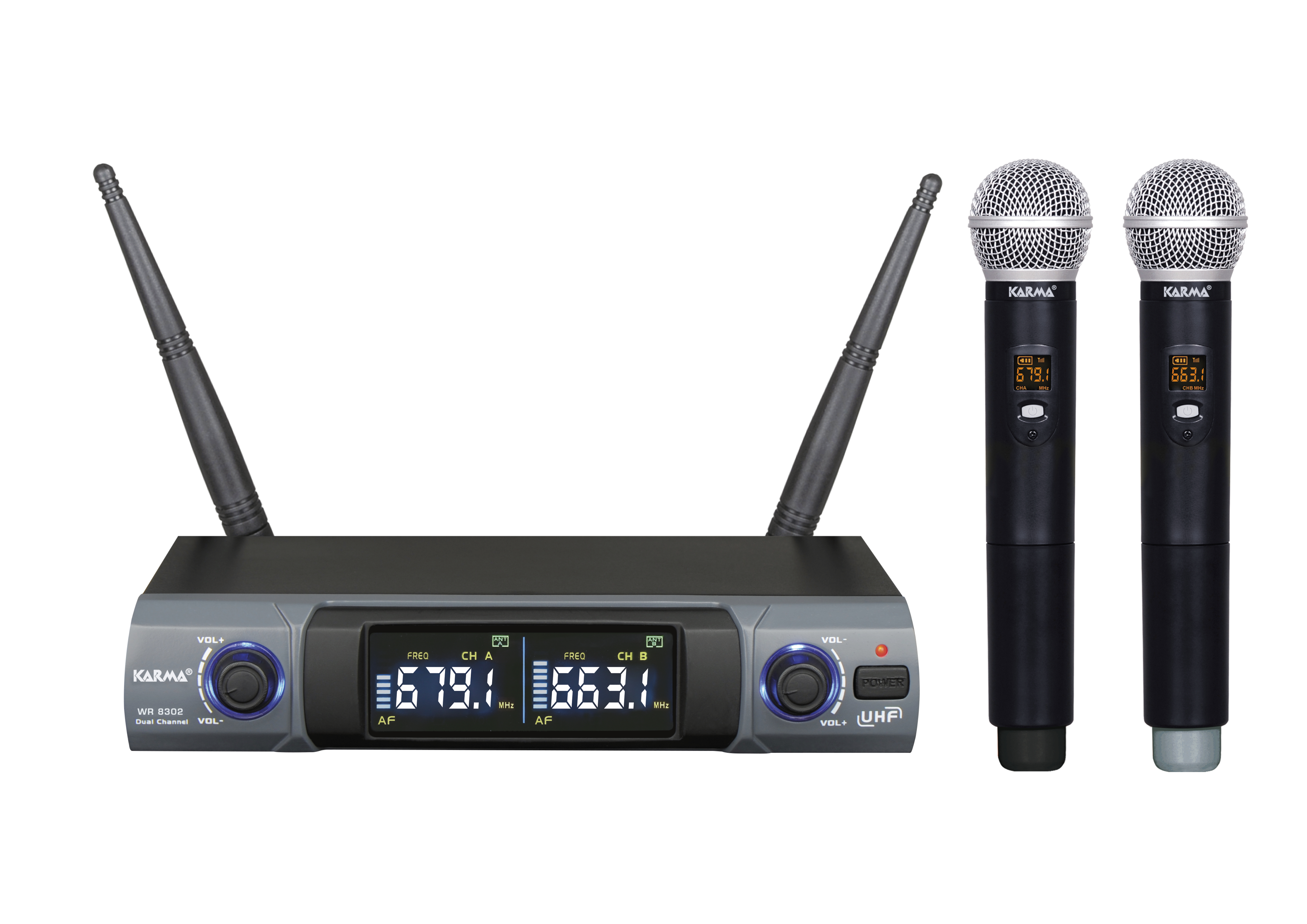 Karma SET 8302 - Doppio radiomicrofono palmare UHF