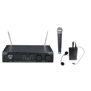 SET 7022PL-B - Doppio radiomicrofono VHF palmare + lavalier