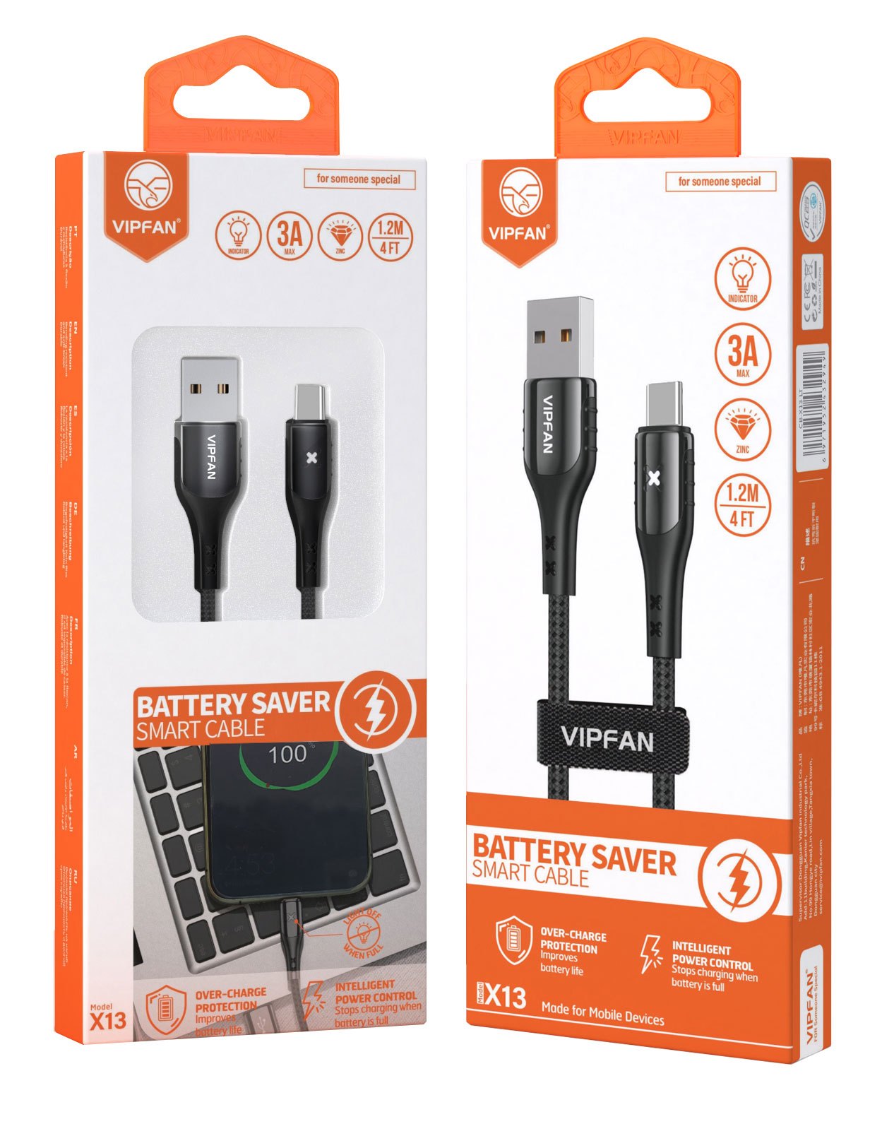 Cavo Type-C Con Autospegnimento - Ricarica Intelligente 120cm - Proteggi La Batteria Del Tuo Smartphone - 2