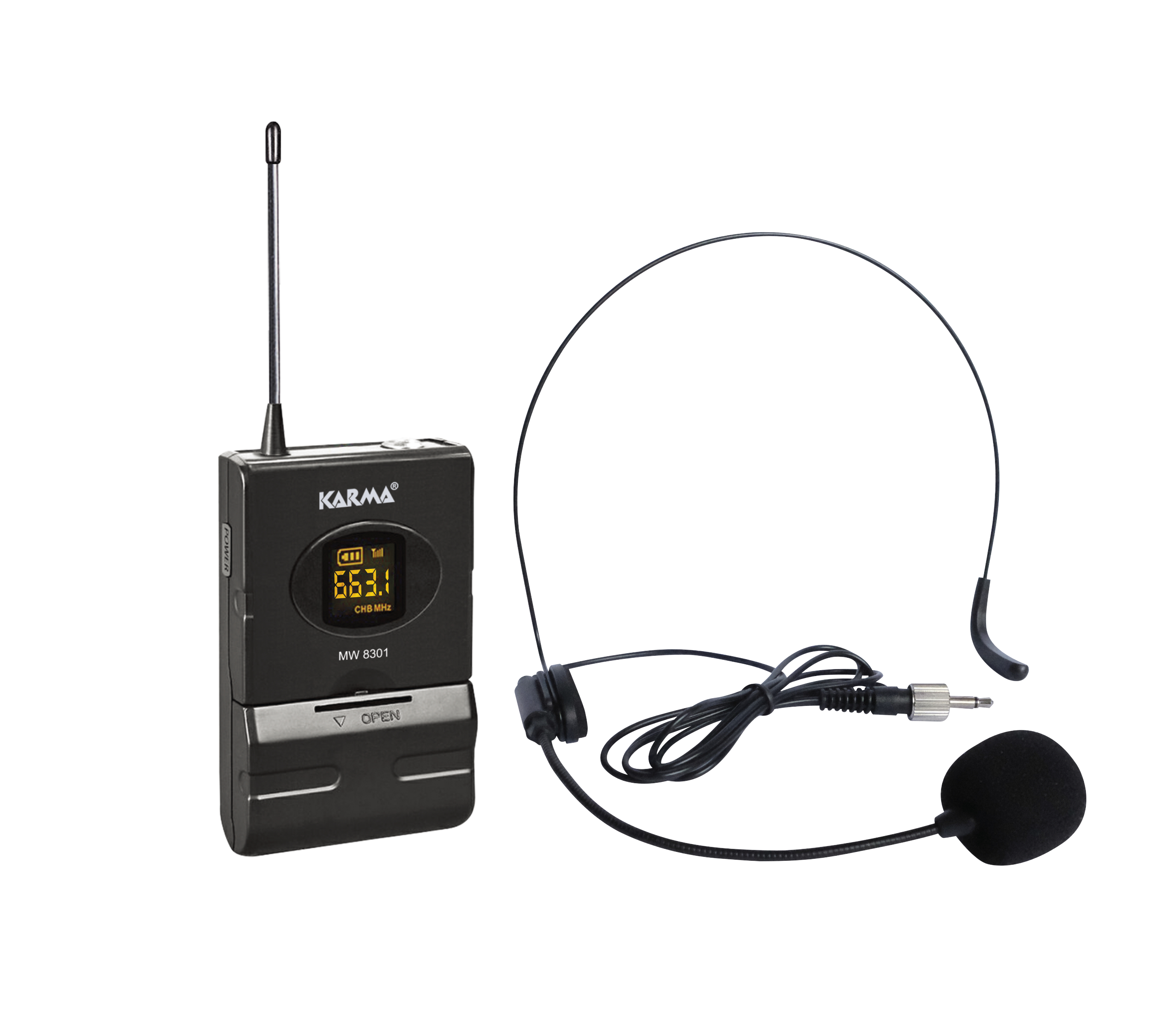 Clip Da Cintura Di Ricambio Per Trasmettitori Bodypack Shure SLX2, SLX4, PGX2, PGX4, PGSLX1 - Accessorio In Metallo Nero