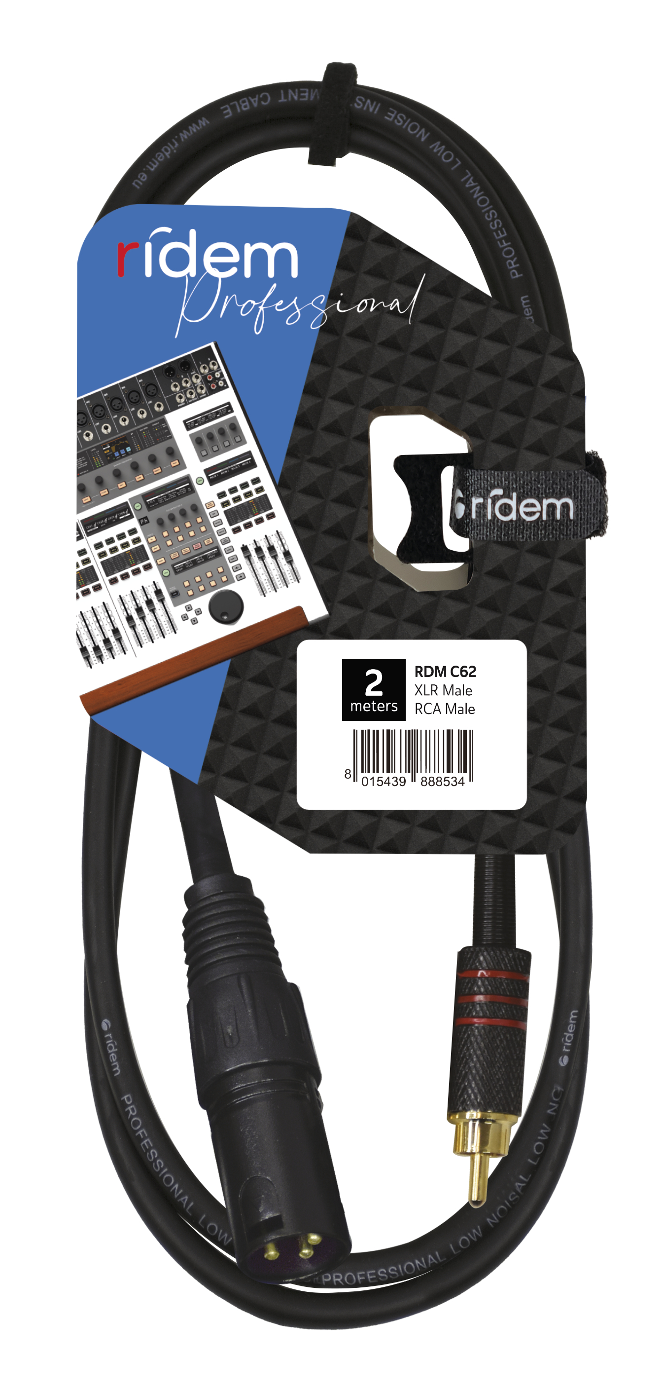KARMA ITALIANA Srl Audio cables - RDM C62 XLR M - RCA M audio cable 2mt